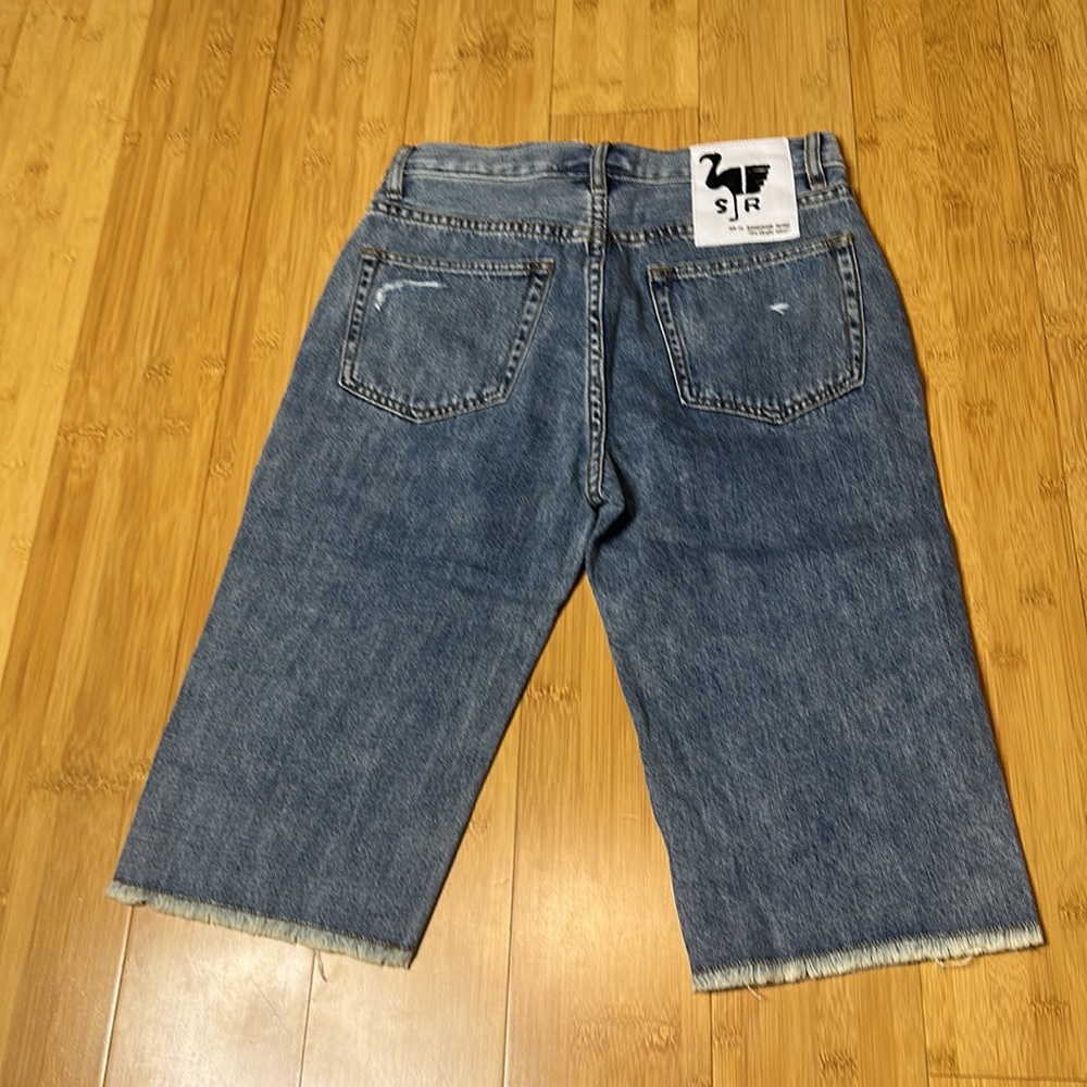 Sandrine Rose Distressed Bermuda Shorts (Long Line Shorts) NEW - Picture 8 of 8